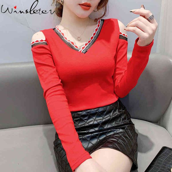 women's t-shirt spring fall girls fashion v-neck off shoulder shiny diamonds women cotton bottoming shirt tees 2021 t115, White
women's t-shirt spring fall girls fashion v-neck off shoulder shiny diamonds women cotton bottoming shirt tees 2021 t115, White