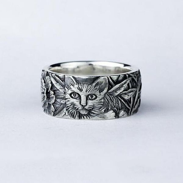 original design vintage 925sterling silver cat mouse carved rings for women men thai animals tail ring fine jewelry cluster, Golden;silver
original design vintage 925sterling silver cat mouse carved rings for women men thai animals tail ring fine jewelry cluster, Golden;silver