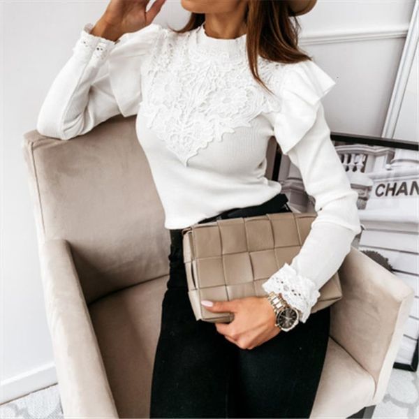 dewadbow womens basic autumn winter sweaters pullover elegant floral lace patchwork flying long sleeve jumper knitted sweater, White;black
dewadbow womens basic autumn winter sweaters pullover elegant floral lace patchwork flying long sleeve jumper knitted sweater, White;black