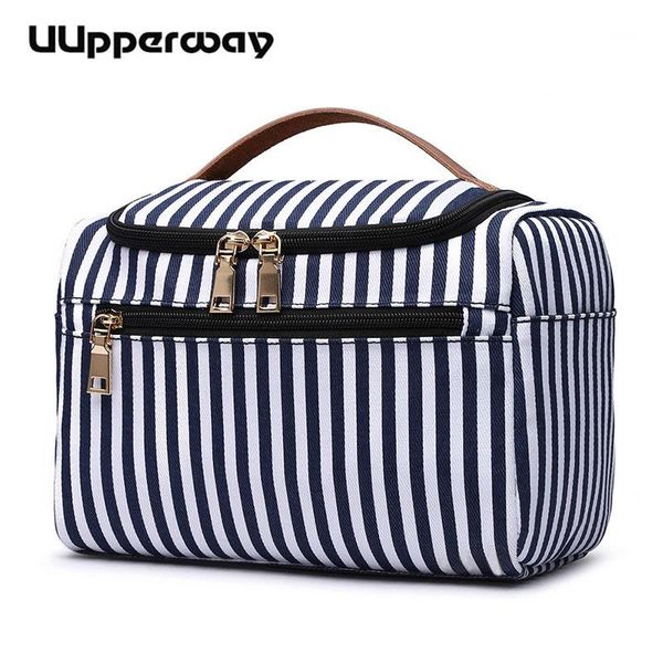 women cosmetic case bag multi-pocket beauty makeup canvas blue striped travel necessary hand casual male organizer bags & cases
women cosmetic case bag multi-pocket beauty makeup canvas blue striped travel necessary hand casual male organizer bags & cases