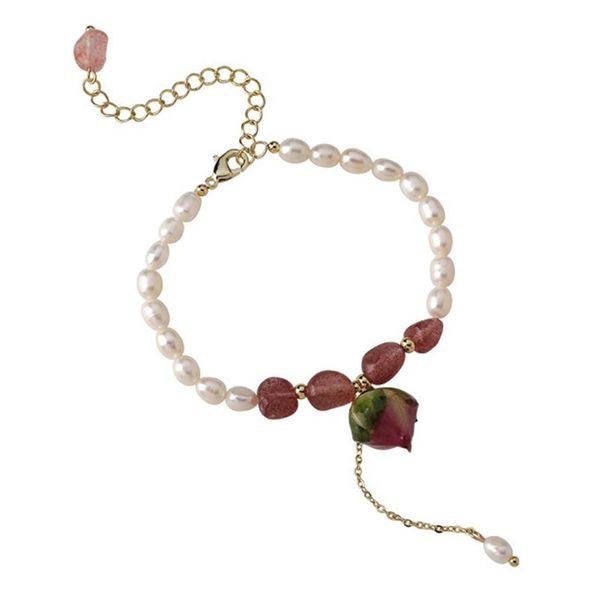 charm bracelets french retro rose dried flower bracelet female wild gentle temperament fashion freshwater pearl accessories, Golden;silver
charm bracelets french retro rose dried flower bracelet female wild gentle temperament fashion freshwater pearl accessories, Golden;silver