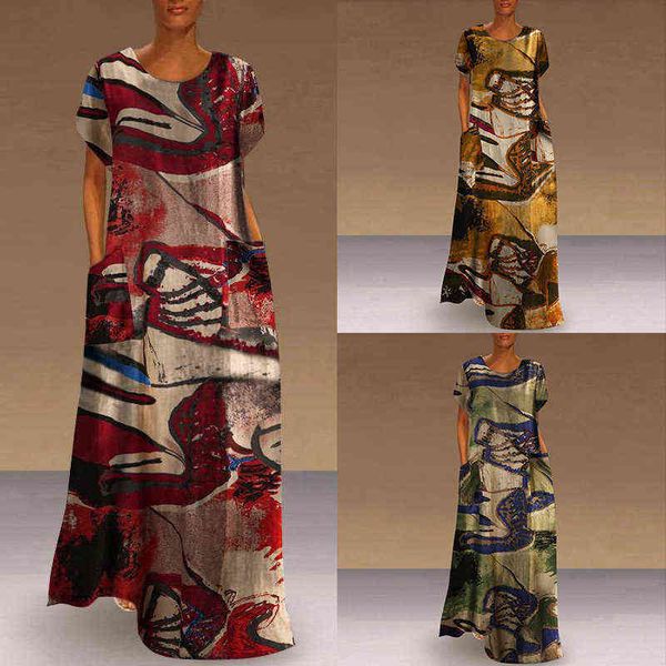casual dresses large digital print national style loose long dresses, Black;gray
casual dresses large digital print national style loose long dresses, Black;gray
