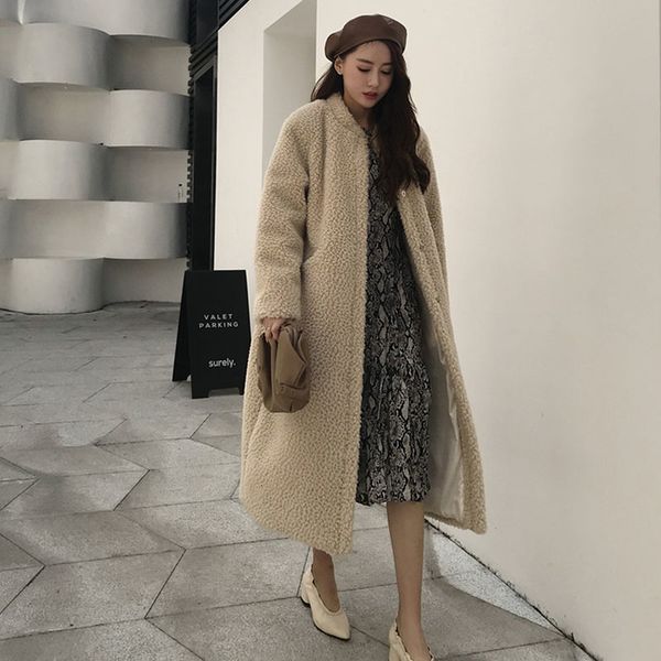 jacket winter thick warm ffy long lamb coat women overcoat 8 color plus size loose faux fur jacket female, Black;brown
jacket winter thick warm ffy long lamb coat women overcoat 8 color plus size loose faux fur jacket female, Black;brown