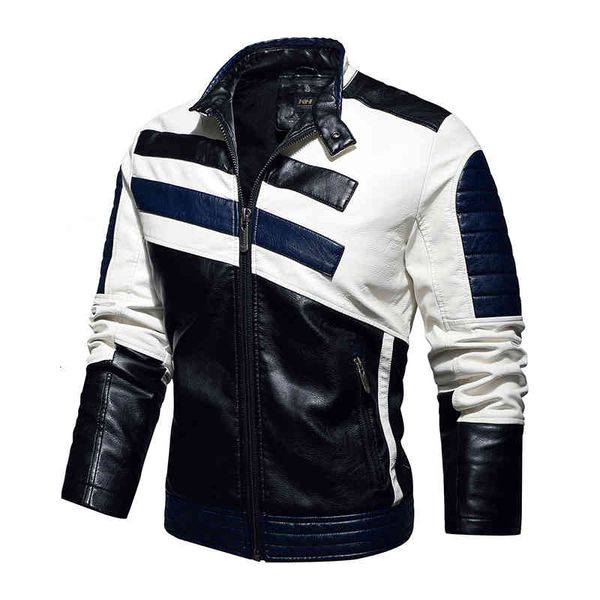 men's sweaters autumn motor pu leather jackets coat patchwork design winter fleece jacket outerwear racing car suit brand clothing, White;black
men's sweaters autumn motor pu leather jackets coat patchwork design winter fleece jacket outerwear racing car suit brand clothing, White;black