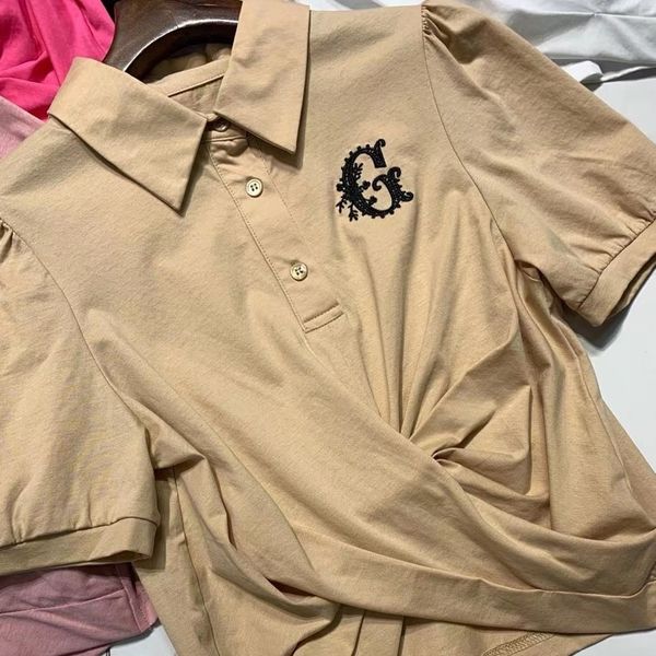 fashion t shirt 2021 spring and summer sg206 lady temperament leisure letter embroidery pullover short sleeve polo collar female, White
fashion t shirt 2021 spring and summer sg206 lady temperament leisure letter embroidery pullover short sleeve polo collar female, White