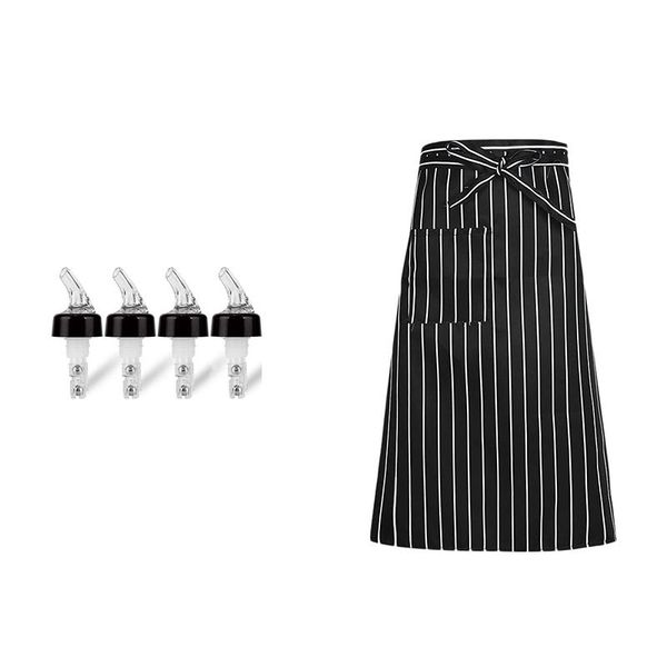 pcs 1oz automatic measured bottle pourer with3 kitchen aprons half-length long waist apron
pcs 1oz automatic measured bottle pourer with3 kitchen aprons half-length long waist apron