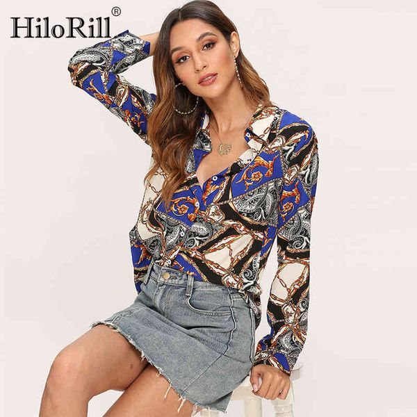 women blouses chain print long sleeve vintage blouse turn down collar casual shirts ladies plus size blusas 210508, White
women blouses chain print long sleeve vintage blouse turn down collar casual shirts ladies plus size blusas 210508, White