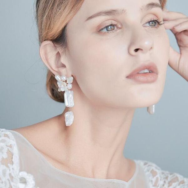handmade tassel wedding po shell earrings bridal white pearl flower accessories banquet celebration long ear hooks dangle & chandelier, Silver
handmade tassel wedding po shell earrings bridal white pearl flower accessories banquet celebration long ear hooks dangle & chandelier, Silver