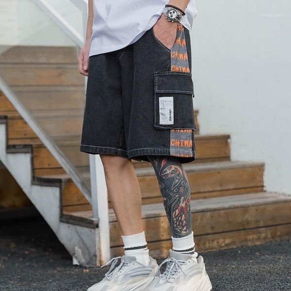 summer men's stitching denim shorts functional multi-pocket workwear harajuku fashion hip-hop loose street pants jeans, Blue
summer men's stitching denim shorts functional multi-pocket workwear harajuku fashion hip-hop loose street pants jeans, Blue