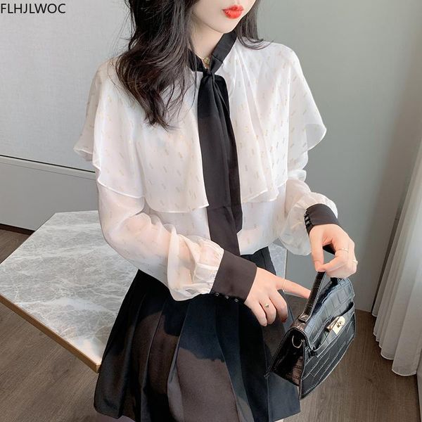 fall autumn long sleeve shirts single breasted button elegant office lady white bow tie ruffled women and blouses women's &
fall autumn long sleeve shirts single breasted button elegant office lady white bow tie ruffled women and blouses women's &