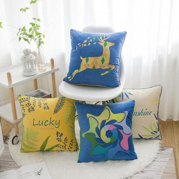cushion/decorative pillow velvet blue cushion cover colored deer geometric circle cotton square embroidery 45x45cm home decor
cushion/decorative pillow velvet blue cushion cover colored deer geometric circle cotton square embroidery 45x45cm home decor