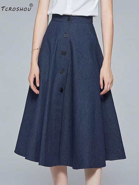 blue high waist strap single-breasted retro striped a-line big hem skirt ladies autumn fashion all-match puff skirts, Black
blue high waist strap single-breasted retro striped a-line big hem skirt ladies autumn fashion all-match puff skirts, Black