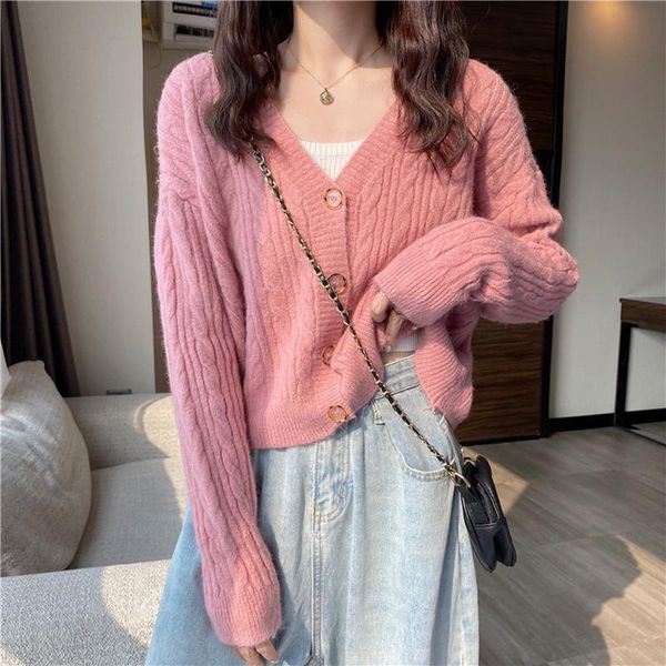 women's sweaters cmaz 2021 autumn winte sweater women knitted pullover korean style cardigan soft warm pull thick outwear, White;black
women's sweaters cmaz 2021 autumn winte sweater women knitted pullover korean style cardigan soft warm pull thick outwear, White;black