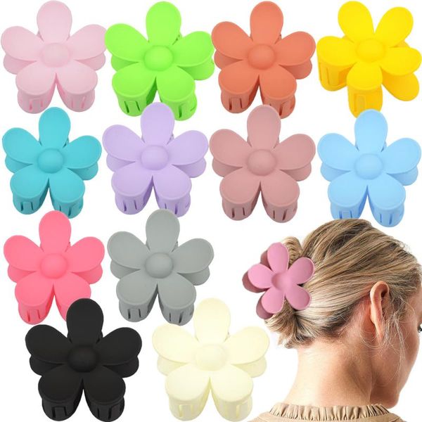 hair accessories large matte claw girls fashion solid color flower clip women's, Slivery;white
hair accessories large matte claw girls fashion solid color flower clip women's, Slivery;white