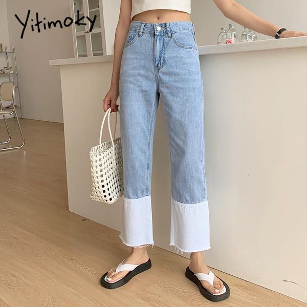 women's jeans yitimoky woman patchwork vintage washed street style straight pants boyfriends casual denim sky blue 2021
women's jeans yitimoky woman patchwork vintage washed street style straight pants boyfriends casual denim sky blue 2021