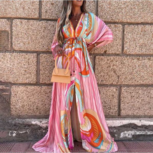 casual dresses elegant deep v neck printing hem maxi women button elastic waist long party dress summer loose slit beach, Black;gray
casual dresses elegant deep v neck printing hem maxi women button elastic waist long party dress summer loose slit beach, Black;gray