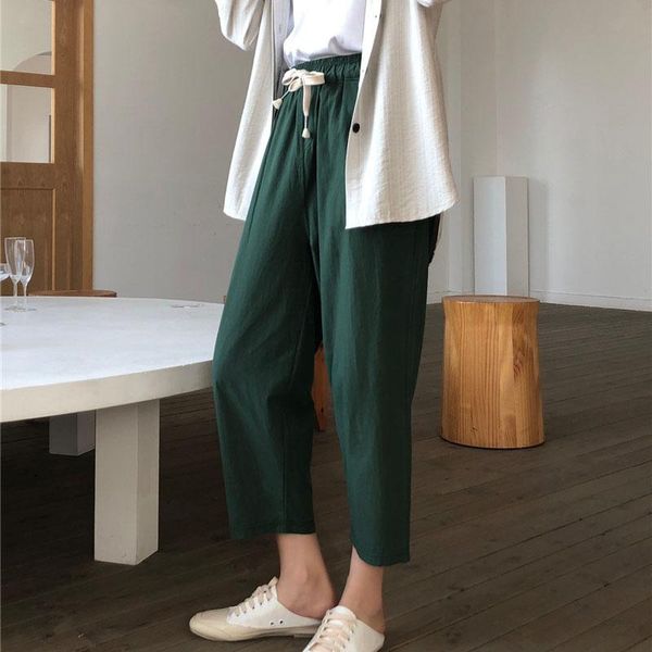 women's pants & capris summer women cotton linen casual pant calf length 2021 simple solid drawstring high waist homewear capri bottoms, Black;white
women's pants & capris summer women cotton linen casual pant calf length 2021 simple solid drawstring high waist homewear capri bottoms, Black;white