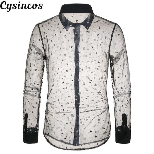 men's casual shirts cysincos full lace nightclub skeleton long sleeve lapel shirt bandwidth pine top, White;black
men's casual shirts cysincos full lace nightclub skeleton long sleeve lapel shirt bandwidth pine top, White;black