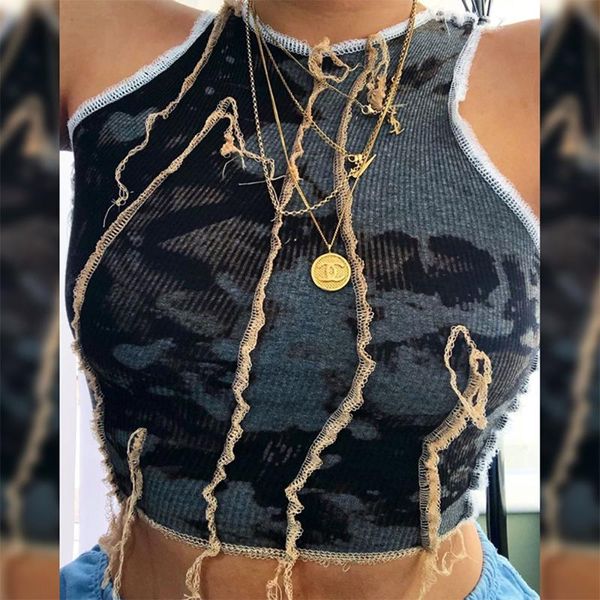 lusofie bodycon tie-dye casual tank female gothic street patchwork camisole summer club sleeveless knitting crop femme women's tank, White
lusofie bodycon tie-dye casual tank female gothic street patchwork camisole summer club sleeveless knitting crop femme women's tank, White