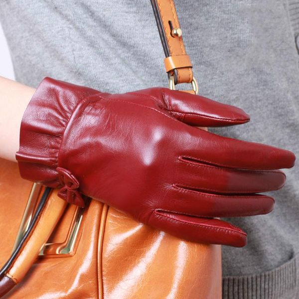 five fingers gloves fashion winter slim thickening thermal wrist bow genuine leather driving sheepskin with, Blue;gray
five fingers gloves fashion winter slim thickening thermal wrist bow genuine leather driving sheepskin with, Blue;gray