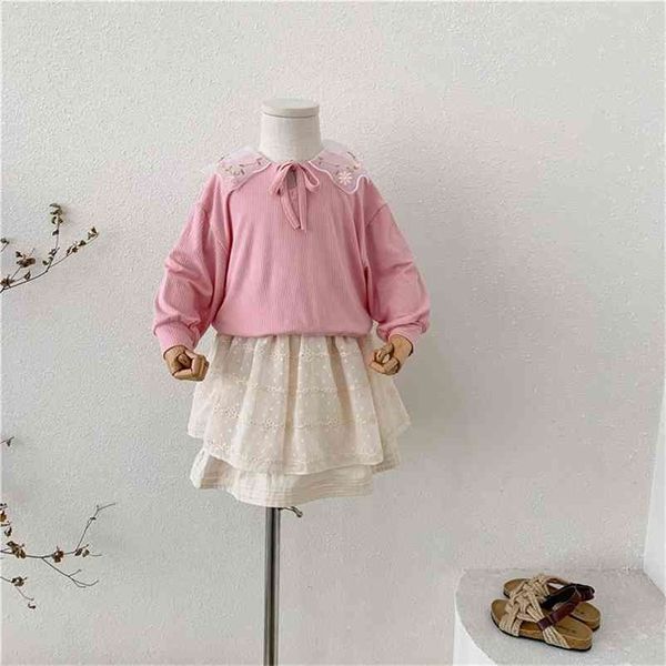 spring arrival girls long sleeve 2 pieces sets t shirt+lace skirt kids clothes 210528, White
spring arrival girls long sleeve 2 pieces sets t shirt+lace skirt kids clothes 210528, White