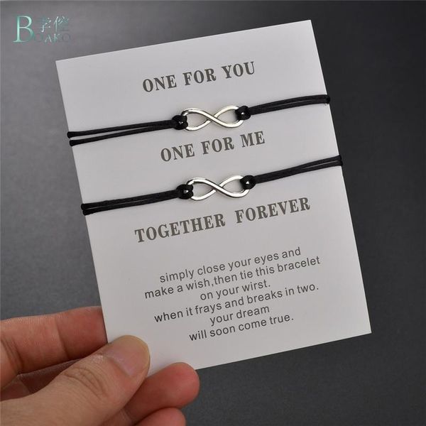 charm bracelets boako infinity couple for lovers handmade black red rope bracelet women/men lucky bohemian jewelry b4, Golden;silver
charm bracelets boako infinity couple for lovers handmade black red rope bracelet women/men lucky bohemian jewelry b4, Golden;silver