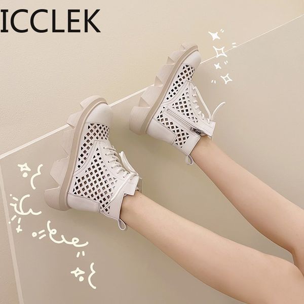woman summer breathable ankle boots hollow out mesh flat women's summer fashion shoes 210428, Black
woman summer breathable ankle boots hollow out mesh flat women's summer fashion shoes 210428, Black