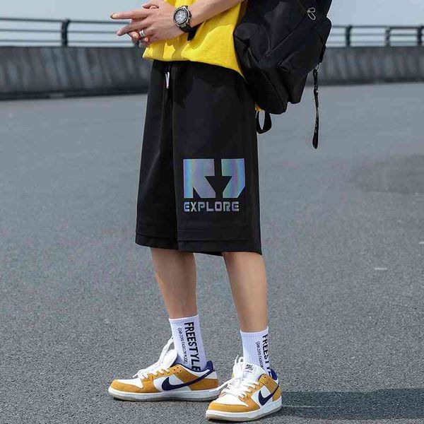 youth fashion brand summer loose straight 5-inch beach pants men's reflective fat shorts, White;black
youth fashion brand summer loose straight 5-inch beach pants men's reflective fat shorts, White;black