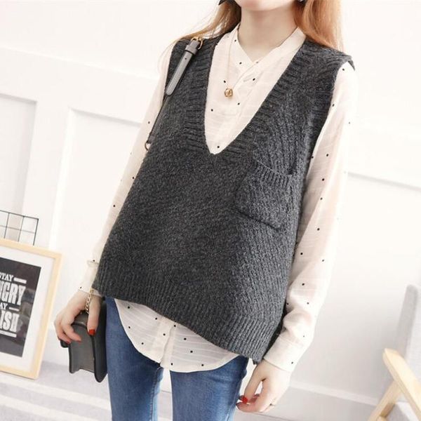 women's sweaters women sweater fashion cotton and pullovers 2021 loose cutting knitwear female pull femme vest, White;black
women's sweaters women sweater fashion cotton and pullovers 2021 loose cutting knitwear female pull femme vest, White;black