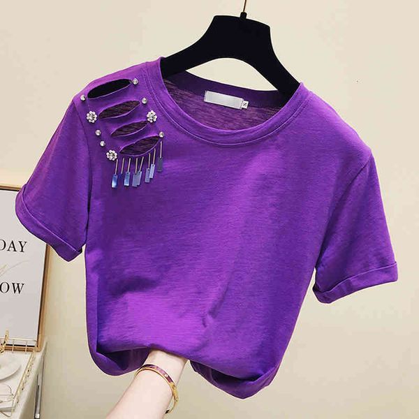 t shirt casual hollow out shirt for women o neck short sleeve patchwork diamond t shirts female fashionable clothes, White
t shirt casual hollow out shirt for women o neck short sleeve patchwork diamond t shirts female fashionable clothes, White