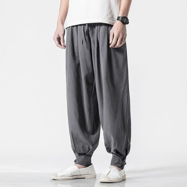 spring summer elastic waist solid chinese style linen pants men's loose-fitting harem plus size casual trousers, Black
spring summer elastic waist solid chinese style linen pants men's loose-fitting harem plus size casual trousers, Black