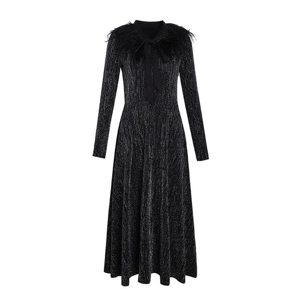 casual dresses perhaps u black empire bow collar long sleeve tassel feather stamping a-line midi evening paty drees autumn winter d0885, Black;gray
casual dresses perhaps u black empire bow collar long sleeve tassel feather stamping a-line midi evening paty drees autumn winter d0885, Black;gray
