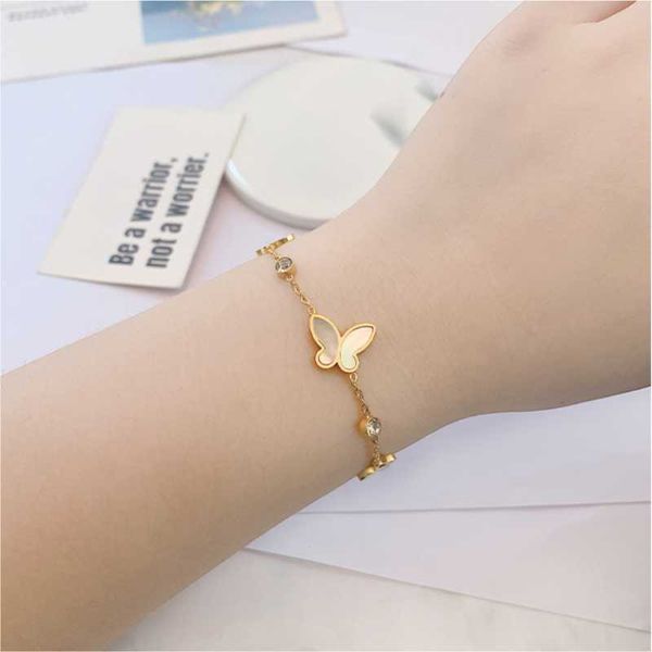 link, chain 316l stainless steel fashion upscale jewelry embedded zircon natural shell butterfly charm bracelets bangles for women, Black
link, chain 316l stainless steel fashion upscale jewelry embedded zircon natural shell butterfly charm bracelets bangles for women, Black