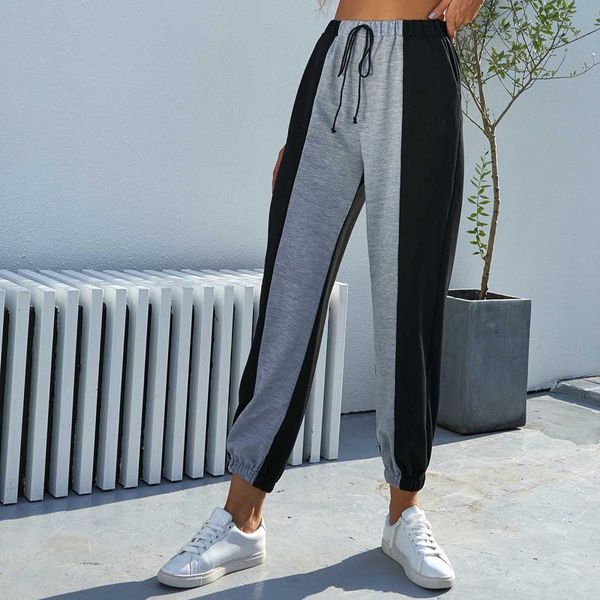 women pants fashion lashing one's leisure trousers stitching ladies loose sweatpants hip-hop pantalones r1 women's & capris, Black;white
women pants fashion lashing one's leisure trousers stitching ladies loose sweatpants hip-hop pantalones r1 women's & capris, Black;white