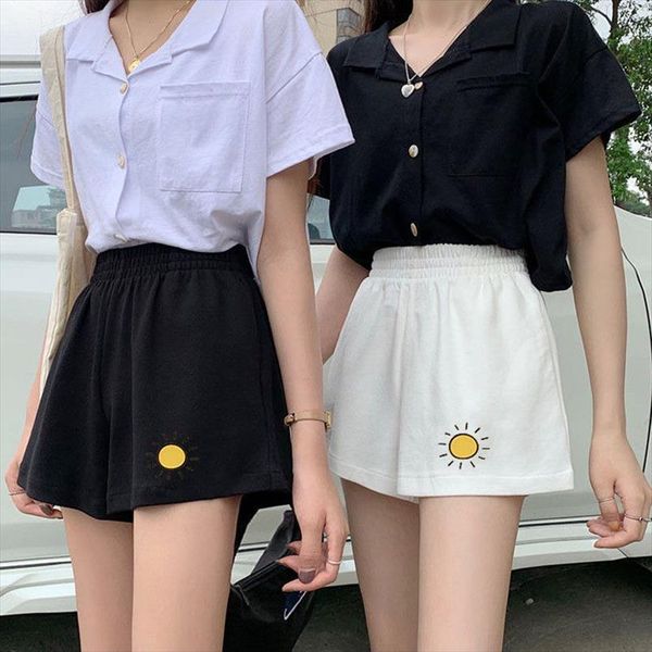 sun a line summer loose womens short and thin elastic waist sports ins shorts casual tide pastel rower bike, White;black
sun a line summer loose womens short and thin elastic waist sports ins shorts casual tide pastel rower bike, White;black