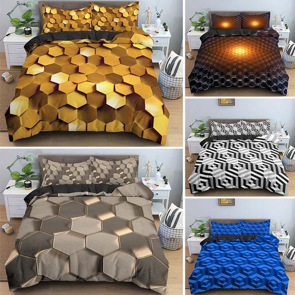 bedding sets 3d solid modern geometric honeycomb set single king size duvet cover pillowcase 2/3pcs bed linen bedclothes
bedding sets 3d solid modern geometric honeycomb set single king size duvet cover pillowcase 2/3pcs bed linen bedclothes