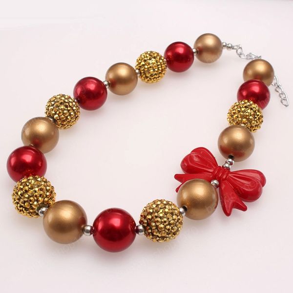 cute red+gold color chunky bubblegum beads necklaces kids girls handmade bowknot necklace choker for christmas party gift, Red;brown
cute red+gold color chunky bubblegum beads necklaces kids girls handmade bowknot necklace choker for christmas party gift, Red;brown