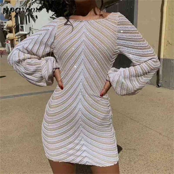 shiny sequin dress women's fall o-neck lantern sleeve striped bodycon mini club party vestido 210524, Black;gray
shiny sequin dress women's fall o-neck lantern sleeve striped bodycon mini club party vestido 210524, Black;gray