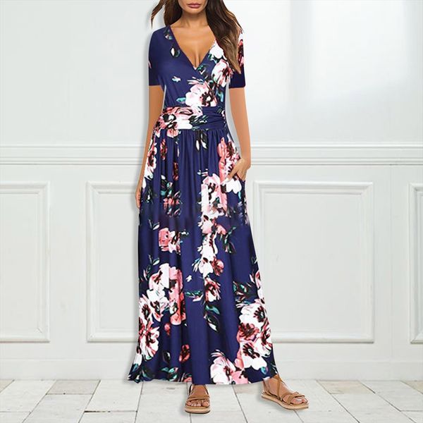 harajuku floar casual printed womens dress v neck short sleeve long maxi with pockets vestidos de fiesta robe femme, Black;gray
harajuku floar casual printed womens dress v neck short sleeve long maxi with pockets vestidos de fiesta robe femme, Black;gray