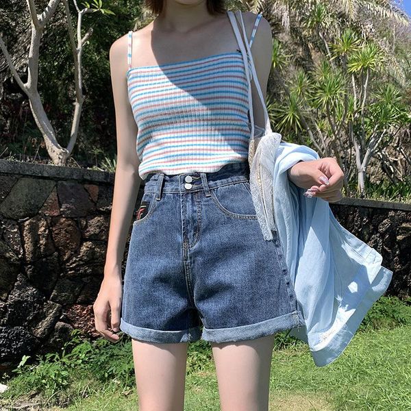 trendy style denim shorts womens loose-fit wide-leg jeans crimping high waist pants trousers summer women quality, Blue
trendy style denim shorts womens loose-fit wide-leg jeans crimping high waist pants trousers summer women quality, Blue