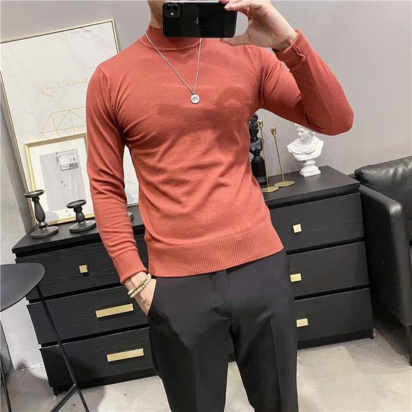 men's sweaters 2022 autumn winter slim solid color mock neck sweater mens long sleeve warm knit casual knitwear pullover jumpers k08, White;black
men's sweaters 2022 autumn winter slim solid color mock neck sweater mens long sleeve warm knit casual knitwear pullover jumpers k08, White;black