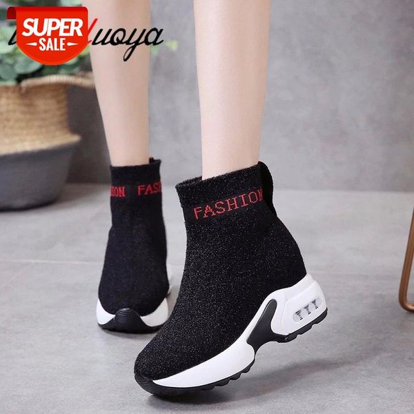 Shoes Women Sneakers 9.5CM Heels Mesh Shoes Autumn Sneakers Height Increasing Woman wedge sneakers mesh shoes women 2019 #CL3W