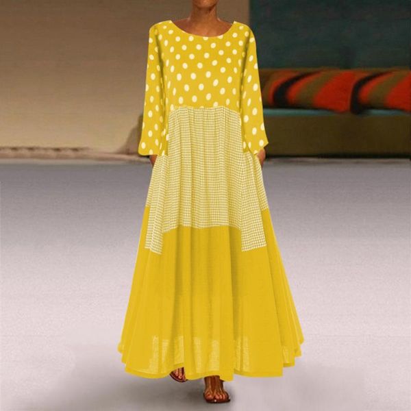 casual dresses autumn women vintage pacthwork dress elegant polka dot long sundress 2021 cotton bohemian beach tunic robe kaftan, Black;gray
casual dresses autumn women vintage pacthwork dress elegant polka dot long sundress 2021 cotton bohemian beach tunic robe kaftan, Black;gray