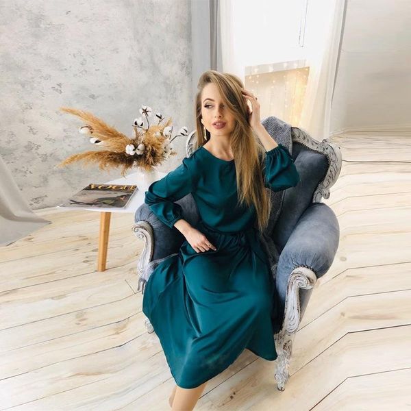 casual dresses women satin dress o neck lantern sleeve sashes high waist loose solid elegant mid party ol fashion vestidos, Black;gray
casual dresses women satin dress o neck lantern sleeve sashes high waist loose solid elegant mid party ol fashion vestidos, Black;gray