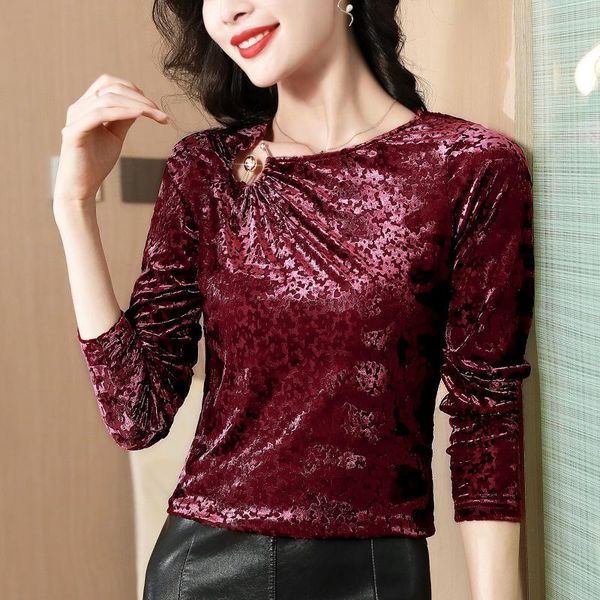 women's t-shirt autumn winter velvet fashion casual long sleeve o-neck plus size women clothing, White
women's t-shirt autumn winter velvet fashion casual long sleeve o-neck plus size women clothing, White