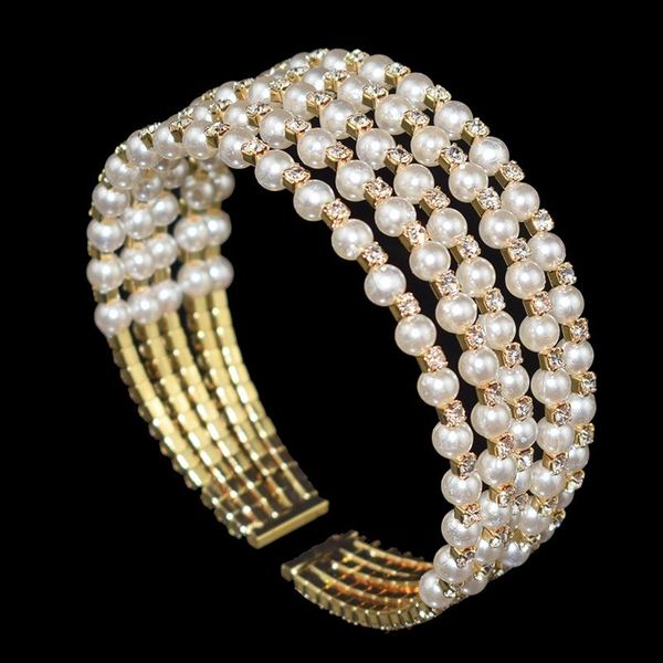 bangle fashion woman crystal pearl bracelet layer gold silver plated open bangles pulseras mujer bridal jewelry gift, Black
bangle fashion woman crystal pearl bracelet layer gold silver plated open bangles pulseras mujer bridal jewelry gift, Black