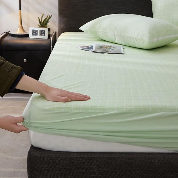 sheets & sets waterproof bed sheet with elastic light green terry fabric mattress cover for double queen size plaid sheets(no case)
sheets & sets waterproof bed sheet with elastic light green terry fabric mattress cover for double queen size plaid sheets(no case)