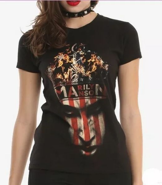 marilyn manson crown girls women's junior t-shirt new licensed & official, White;black
marilyn manson crown girls women's junior t-shirt new licensed & official, White;black