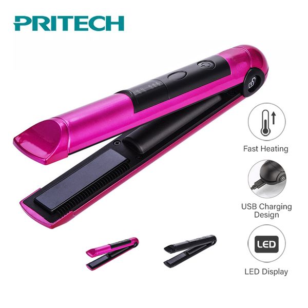 pritech portable usb recharging professional mini hair straightener led display cordless hair flat iron hairs tool chapinha
pritech portable usb recharging professional mini hair straightener led display cordless hair flat iron hairs tool chapinha