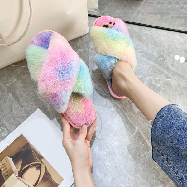 women house slippers faux fur furry shoes home slip on flats slipper fluffy indoor cozy, Black
women house slippers faux fur furry shoes home slip on flats slipper fluffy indoor cozy, Black